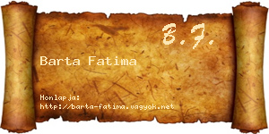 Barta Fatima névjegykártya